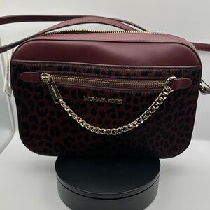 NWT Michael Kors Jet Set Oxblood/Burgundy Crossbody